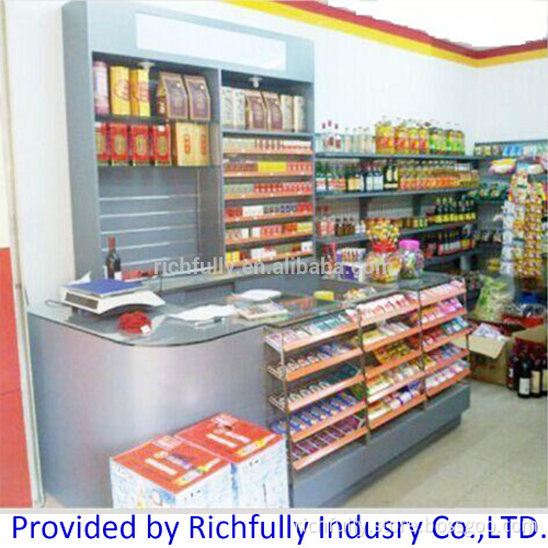 The Counter (Cabinet & checkout) for Convenient Store with cigarettes and wine